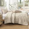 imagedownluxe Queen Comforter Set  3 Pieces Dark Green Bedding Comforter Sets Queen Botanical Flower Comforter 1 Soft Reversible Floral Comforter and 2 Pillow Shams for All SeasonsKhaki