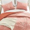 imagedownluxe Queen Comforter Set  3 Pieces Dark Green Bedding Comforter Sets Queen Botanical Flower Comforter 1 Soft Reversible Floral Comforter and 2 Pillow Shams for All SeasonsBurnt Orange