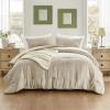 imagedownluxe Queen Comforter Set  3 Pieces Dark Green Bedding Comforter Sets Queen Botanical Flower Comforter 1 Soft Reversible Floral Comforter and 2 Pillow Shams for All SeasonsKhaki