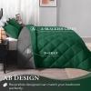 imagedownluxe Queen Comforter Set  Charcoal and Grey Queen Comforter Soft Bedding Sets for All Seasons 3 Pieces  1 Comforter 88quotx92quot and 2 Pillow Shams20quotx26quotBlackish GreenGray