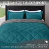 imagedownluxe Queen Comforter Set  Charcoal and Grey Queen Comforter Soft Bedding Sets for All Seasons 3 Pieces  1 Comforter 88quotx92quot and 2 Pillow Shams20quotx26quotOceanGray