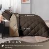 imagedownluxe Queen Comforter Set  Charcoal and Grey Queen Comforter Soft Bedding Sets for All Seasons 3 Pieces  1 Comforter 88quotx92quot and 2 Pillow Shams20quotx26quotBrownTan