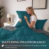 imagedownluxe Queen Comforter Set  Charcoal and Grey Queen Comforter Soft Bedding Sets for All Seasons 3 Pieces  1 Comforter 88quotx92quot and 2 Pillow Shams20quotx26quotOceanGray