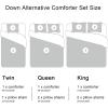 imagedownluxe Queen Comforter Set  Charcoal and Grey Queen Comforter Soft Bedding Sets for All Seasons 3 Pieces  1 Comforter 88quotx92quot and 2 Pillow Shams20quotx26quotGrey