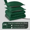 imagedownluxe Queen Comforter Set  Charcoal and Grey Queen Comforter Soft Bedding Sets for All Seasons 3 Pieces  1 Comforter 88quotx92quot and 2 Pillow Shams20quotx26quotBlackish GreenGray