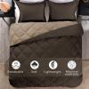 imagedownluxe Queen Comforter Set  Charcoal and Grey Queen Comforter Soft Bedding Sets for All Seasons 3 Pieces  1 Comforter 88quotx92quot and 2 Pillow Shams20quotx26quotBrownTan
