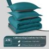 imagedownluxe Queen Comforter Set  Charcoal and Grey Queen Comforter Soft Bedding Sets for All Seasons 3 Pieces  1 Comforter 88quotx92quot and 2 Pillow Shams20quotx26quotOceanGray
