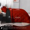 imagedownluxe Queen Comforter Set  Charcoal and Grey Queen Comforter Soft Bedding Sets for All Seasons 3 Pieces  1 Comforter 88quotx92quot and 2 Pillow Shams20quotx26quotBlackRed