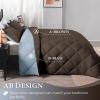 imagedownluxe Queen Comforter Set  Charcoal and Grey Queen Comforter Soft Bedding Sets for All Seasons 3 Pieces  1 Comforter 88quotx92quot and 2 Pillow Shams20quotx26quotBrownBlue