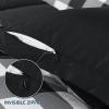 imagedownluxe Queen Comforter Set  Charcoal and Grey Queen Comforter Soft Bedding Sets for All Seasons 3 Pieces  1 Comforter 88quotx92quot and 2 Pillow Shams20quotx26quotPlaid BlackWhite