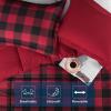 imagedownluxe Queen Comforter Set  Charcoal and Grey Queen Comforter Soft Bedding Sets for All Seasons 3 Pieces  1 Comforter 88quotx92quot and 2 Pillow Shams20quotx26quotPlaid RedBlack