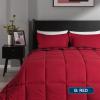 imagedownluxe Queen Comforter Set  Charcoal and Grey Queen Comforter Soft Bedding Sets for All Seasons 3 Pieces  1 Comforter 88quotx92quot and 2 Pillow Shams20quotx26quotPlaid RedBlack