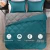 imagedownluxe Queen Comforter Set  Charcoal and Grey Queen Comforter Soft Bedding Sets for All Seasons 3 Pieces  1 Comforter 88quotx92quot and 2 Pillow Shams20quotx26quotOceanGray