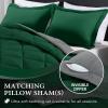 imagedownluxe Queen Comforter Set  Charcoal and Grey Queen Comforter Soft Bedding Sets for All Seasons 3 Pieces  1 Comforter 88quotx92quot and 2 Pillow Shams20quotx26quotBlackish GreenGray