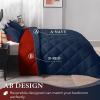 imagedownluxe Queen Comforter Set  Charcoal and Grey Queen Comforter Soft Bedding Sets for All Seasons 3 Pieces  1 Comforter 88quotx92quot and 2 Pillow Shams20quotx26quotRedNavy