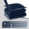 imagedownluxe Queen Comforter Set  Charcoal and Grey Queen Comforter Soft Bedding Sets for All Seasons 3 Pieces  1 Comforter 88quotx92quot and 2 Pillow Shams20quotx26quotBlueSapphire