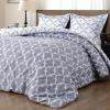 imagedownluxe Queen Comforter Set  Charcoal and Grey Queen Comforter Soft Bedding Sets for All Seasons 3 Pieces  1 Comforter 88quotx92quot and 2 Pillow Shams20quotx26quotGrey