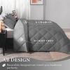 imagedownluxe Queen Comforter Set  Charcoal and Grey Queen Comforter Soft Bedding Sets for All Seasons 3 Pieces  1 Comforter 88quotx92quot and 2 Pillow Shams20quotx26quotCharcolGrey