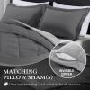 imagedownluxe Queen Comforter Set  Charcoal and Grey Queen Comforter Soft Bedding Sets for All Seasons 3 Pieces  1 Comforter 88quotx92quot and 2 Pillow Shams20quotx26quotCharcolGrey