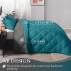 imagedownluxe Queen Comforter Set  Charcoal and Grey Queen Comforter Soft Bedding Sets for All Seasons 3 Pieces  1 Comforter 88quotx92quot and 2 Pillow Shams20quotx26quotOceanGray