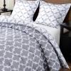 imagedownluxe Queen Comforter Set  Charcoal and Grey Queen Comforter Soft Bedding Sets for All Seasons 3 Pieces  1 Comforter 88quotx92quot and 2 Pillow Shams20quotx26quotGrey