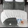 imagedownluxe UltraSoft Micromink Sherpa Queen Comforter Set with 2 Pillow Shams  3Piece Set  Dark Grey  Plush Warm Fall Winter Bedding Comforter SetsDark Grey