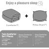 imagedownluxe UltraSoft Micromink Sherpa Queen Comforter Set with 2 Pillow Shams  3Piece Set  Dark Grey  Plush Warm Fall Winter Bedding Comforter SetsLight Grey