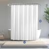imagedownluxe Waterproof Fabric Shower Curtain Liner Soft Cloth Shower Liner with 3 Magnets Machine Washable ampamp Hotel Quality Bathroom Curtain 70quot W x 72quot L WhiteWhite