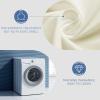 imagedownluxe Waterproof Fabric Shower Curtain Liner Soft Cloth Shower Liner with 3 Magnets Machine Washable ampamp Hotel Quality Bathroom Curtain 70quot W x 72quot L WhiteIvory