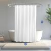 imagedownluxe Waterproof Fabric Shower Curtain Liner Soft Cloth Shower Liner with 3 Magnets Machine Washable ampamp Hotel Quality Bathroom Curtain 70quot W x 72quot L WhiteWhite