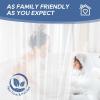imagedownluxe Waterproof Fabric Shower Curtain Liner Soft Cloth Shower Liner with 3 Magnets Machine Washable ampamp Hotel Quality Bathroom Curtain 70quot W x 72quot L WhiteClearwith Hooks