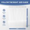 imagedownluxe Waterproof Fabric Shower Curtain Liner Soft Cloth Shower Liner with 3 Magnets Machine Washable ampamp Hotel Quality Bathroom Curtain 70quot W x 72quot L WhiteClear