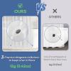 imagedownluxe Waterproof Fabric Shower Curtain Liner Soft Cloth Shower Liner with 3 Magnets Machine Washable ampamp Hotel Quality Bathroom Curtain 70quot W x 72quot L WhiteClearwith Hooks