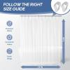 imagedownluxe Waterproof Fabric Shower Curtain Liner Soft Cloth Shower Liner with 3 Magnets Machine Washable ampamp Hotel Quality Bathroom Curtain 70quot W x 72quot L WhiteClearwith Hooks