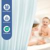 imagedownluxe Waterproof Fabric Shower Curtain Liner Soft Cloth Shower Liner with 3 Magnets Machine Washable ampamp Hotel Quality Bathroom Curtain 70quot W x 72quot L WhiteBlue