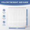 imagedownluxe Waterproof Fabric Shower Curtain Liner Soft Cloth Shower Liner with 3 Magnets Machine Washable ampamp Hotel Quality Bathroom Curtain 70quot W x 72quot L WhiteClear