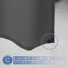 imagedownluxe Waterproof Fabric Shower Curtain Liner Soft Cloth Shower Liner with 3 Magnets Machine Washable ampamp Hotel Quality Bathroom Curtain 70quot W x 72quot L WhiteDark Grey