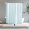 imagedownluxe Waterproof Fabric Shower Curtain Liner Soft Cloth Shower Liner with 3 Magnets Machine Washable ampamp Hotel Quality Bathroom Curtain 70quot W x 72quot L WhiteBlue