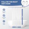 imagedownluxe Waterproof Fabric Shower Curtain Liner Soft Cloth Shower Liner with 3 Magnets Machine Washable ampamp Hotel Quality Bathroom Curtain 70quot W x 72quot L WhiteClearwith Hooks