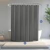imagedownluxe Waterproof Fabric Shower Curtain Liner Soft Cloth Shower Liner with 3 Magnets Machine Washable ampamp Hotel Quality Bathroom Curtain 70quot W x 72quot L WhiteDark Grey