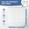 imagedownluxe Waterproof Fabric Shower Curtain Liner Soft Cloth Shower Liner with 3 Magnets Machine Washable ampamp Hotel Quality Bathroom Curtain 70quot W x 72quot L WhiteClearwith Hooks