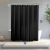 imagedownluxe Waterproof Fabric Shower Curtain Liner Soft Cloth Shower Liner with 3 Magnets Machine Washable ampamp Hotel Quality Bathroom Curtain 70quot W x 72quot L WhiteBlack
