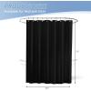imagedownluxe Waterproof Fabric Shower Curtain Liner Soft Cloth Shower Liner with 3 Magnets Machine Washable ampamp Hotel Quality Bathroom Curtain 70quot W x 72quot L WhiteBlack
