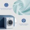 imagedownluxe Waterproof Fabric Shower Curtain Liner Soft Cloth Shower Liner with 3 Magnets Machine Washable ampamp Hotel Quality Bathroom Curtain 70quot W x 72quot L WhiteBlue