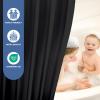 imagedownluxe Waterproof Fabric Shower Curtain Liner Soft Cloth Shower Liner with 3 Magnets Machine Washable ampamp Hotel Quality Bathroom Curtain 70quot W x 72quot L WhiteBlack