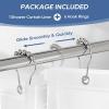 imagedownluxe Waterproof Fabric Shower Curtain Liner Soft Cloth Shower Liner with 3 Magnets Machine Washable ampamp Hotel Quality Bathroom Curtain 70quot W x 72quot L WhiteClearwith Hooks