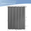 imagedownluxe Waterproof Fabric Shower Curtain Liner Soft Cloth Shower Liner with 3 Magnets Machine Washable ampamp Hotel Quality Bathroom Curtain 70quot W x 72quot L WhiteDark Grey