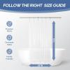 imagedownluxe Waterproof Fabric Shower Curtain Liner Soft Cloth Shower Liner with 3 Magnets Machine Washable ampamp Hotel Quality Bathroom Curtain 70quot W x 72quot L WhiteClear