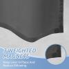 imagedownluxe Waterproof Fabric Shower Curtain Liner Soft Cloth Shower Liner with 3 Magnets Machine Washable ampamp Hotel Quality Bathroom Curtain 70quot W x 72quot L WhiteDark Grey