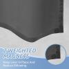 imagedownluxe Waterproof Fabric Shower Curtain Liner Soft Cloth Shower Liner with 3 Magnets Machine Washable ampamp Hotel Quality Bathroom Curtain 70quot W x 72quot L WhiteDark Grey